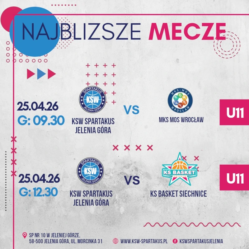 Zapraszamy do kibicowania naszym najmłodszym spartankom już w najbliższą sobotę